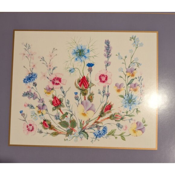 Aynsley Wild Tudor 12" X 9" Placemat Set of 6 Flower Design acrylic - Picture 9 of 14